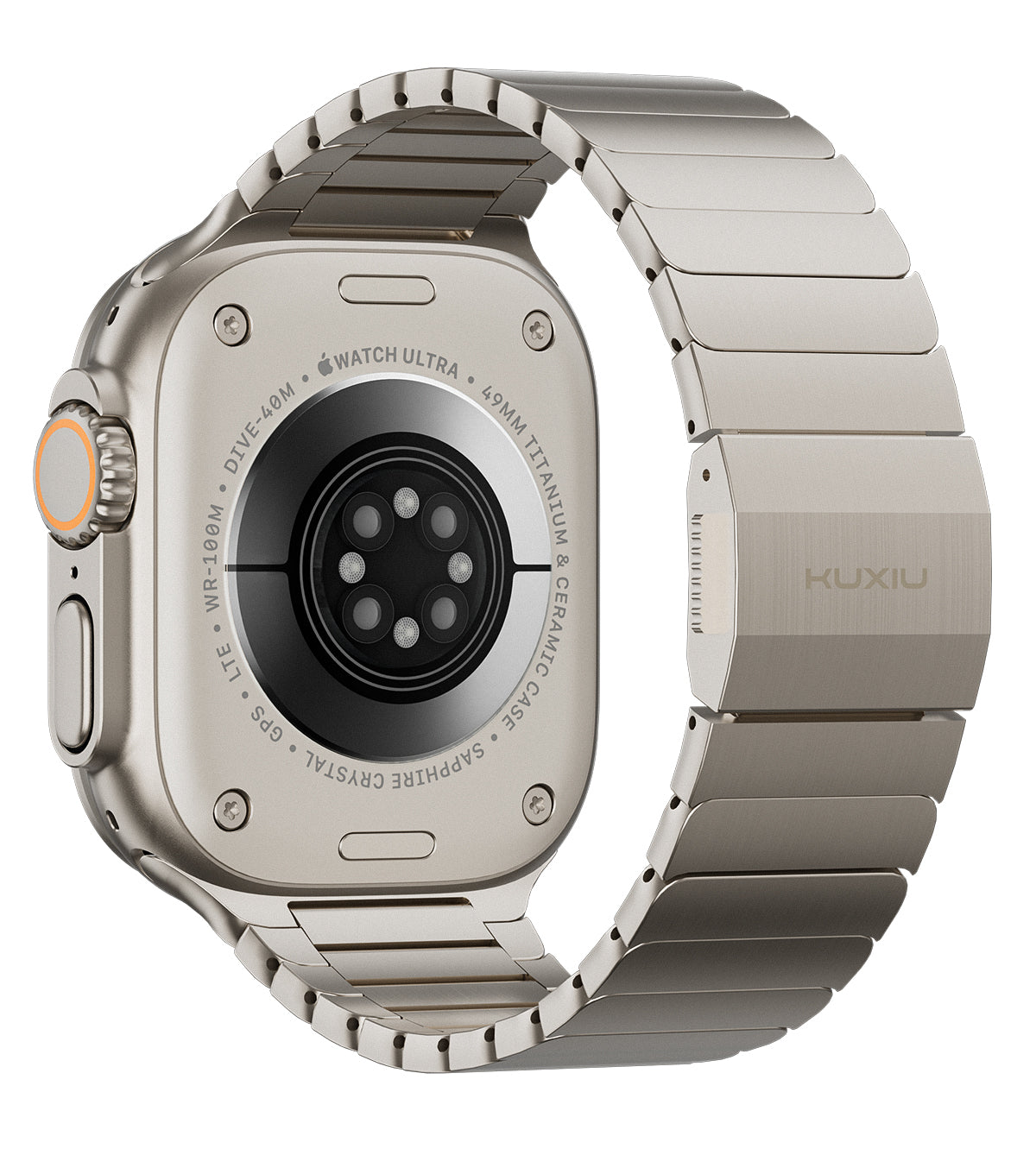 KUXIU Tali Apple Watch Magnetik Titanium Semula Jadi