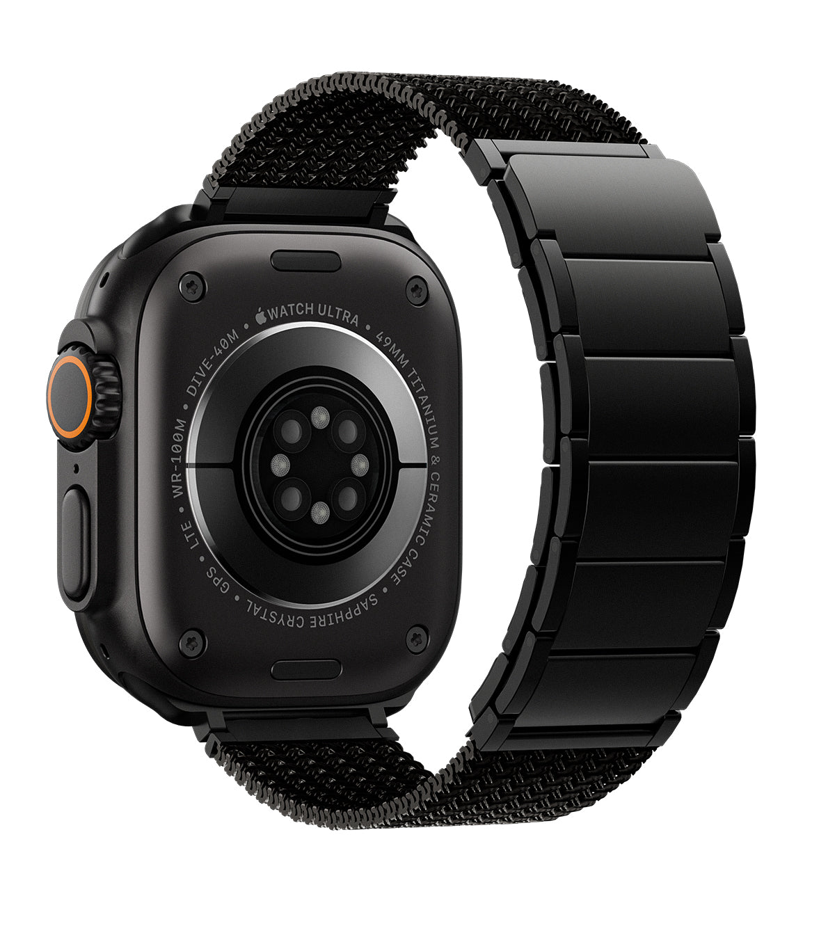 KUXIU Czarny stal nierdzewna magnetyczny pasek do Apple Watch