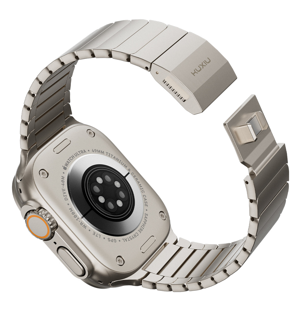 KUXIU Tali Apple Watch Magnetik Titanium Semula Jadi