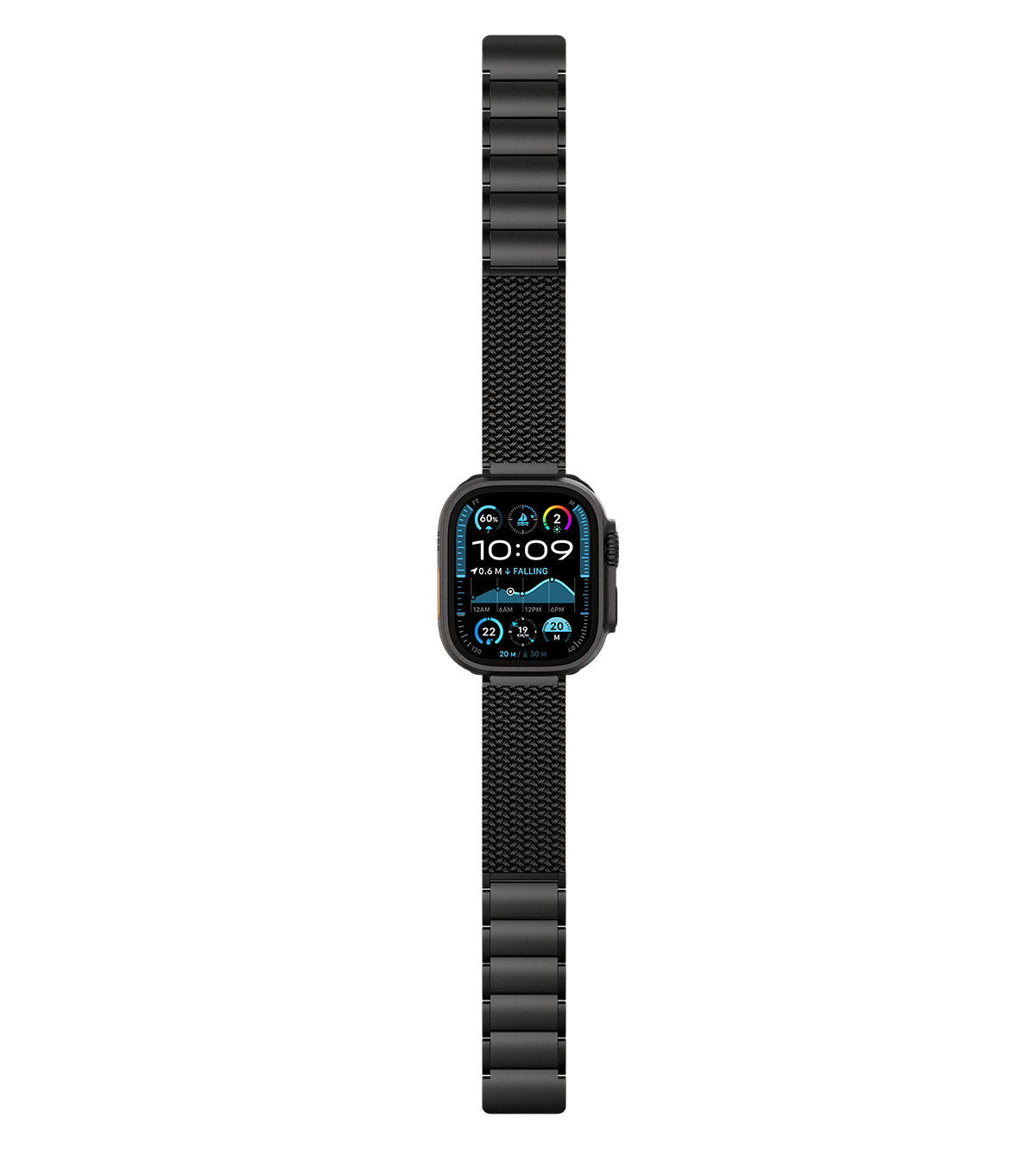 KUXIU Czarny stal nierdzewna magnetyczny pasek do Apple Watch