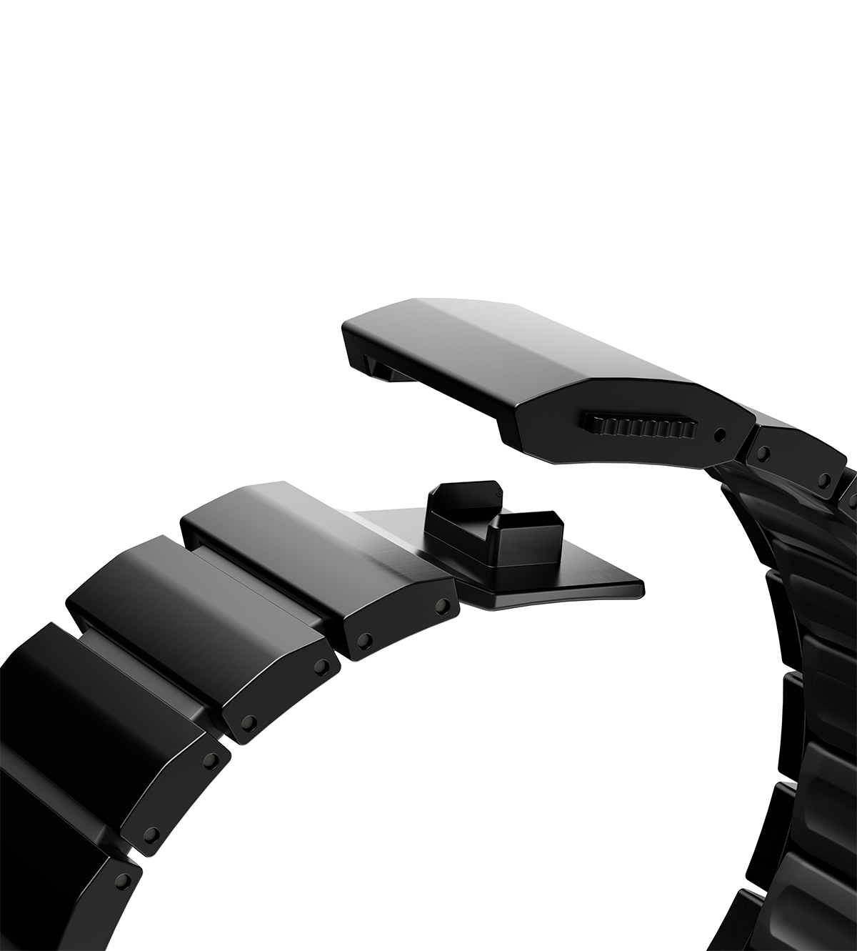 KUXIU Titanium Alloy Watch Band with Magnetic Clasp – Black
