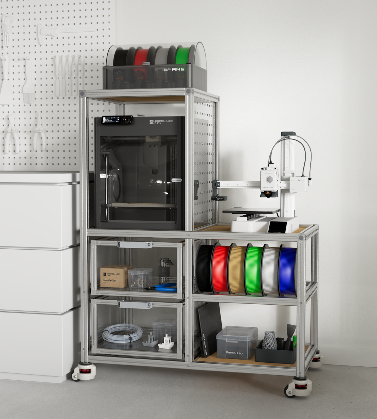 KUXIU BP22 Modular 3D Printer Workstation with Storage