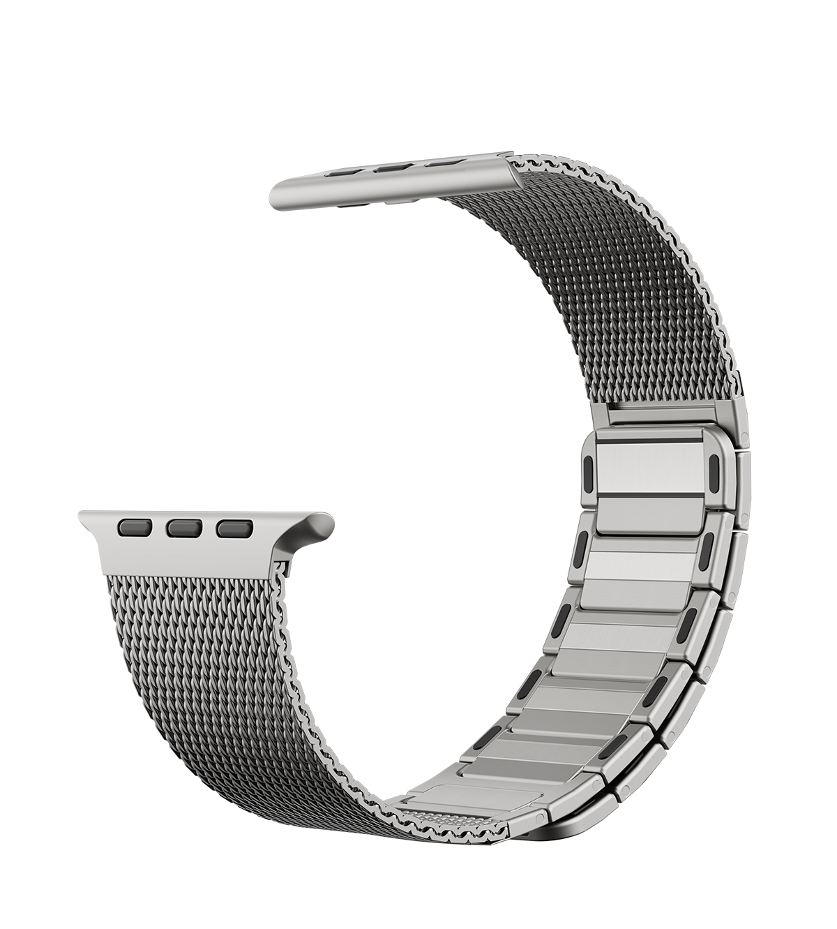 KUXIU Negro Banda Magnética de Acero Inoxidable para Apple Watch