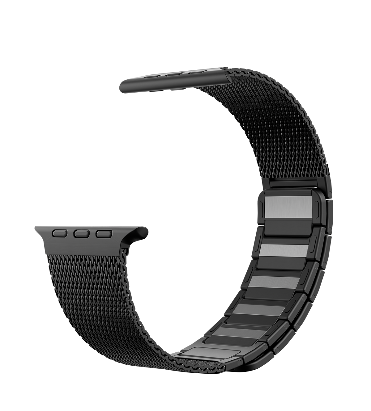 KUXIU Nero Bracciale Magnetico in Acciaio Inossidabile per Apple Watch