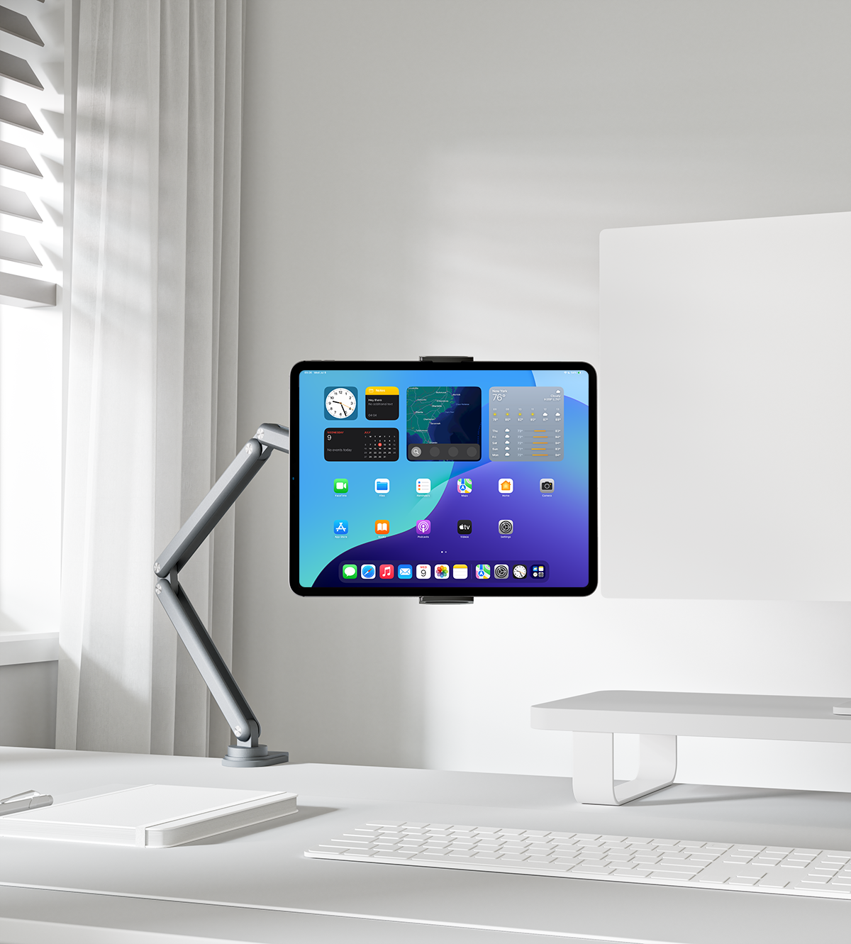 Supporto per tablet con clip per braccio flessibile KUXIU X36