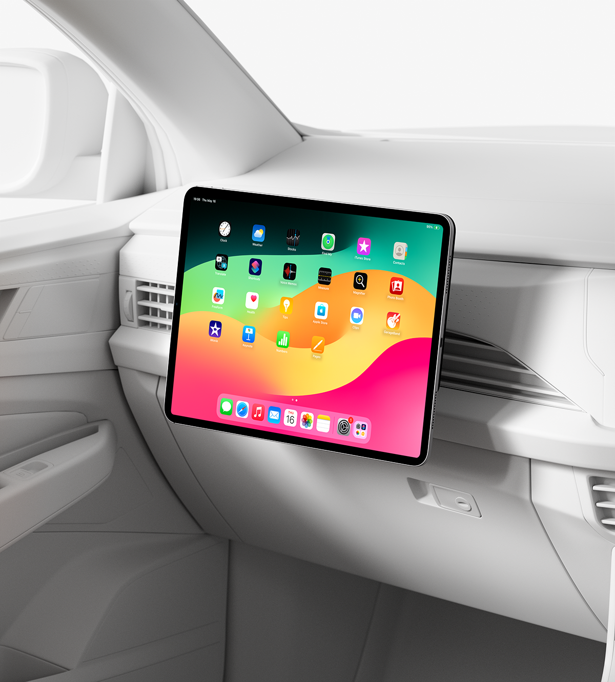 KUXIU X97 Pro MAX Magnetic iPad Mount with Charging for Car Headrest and Air Vent