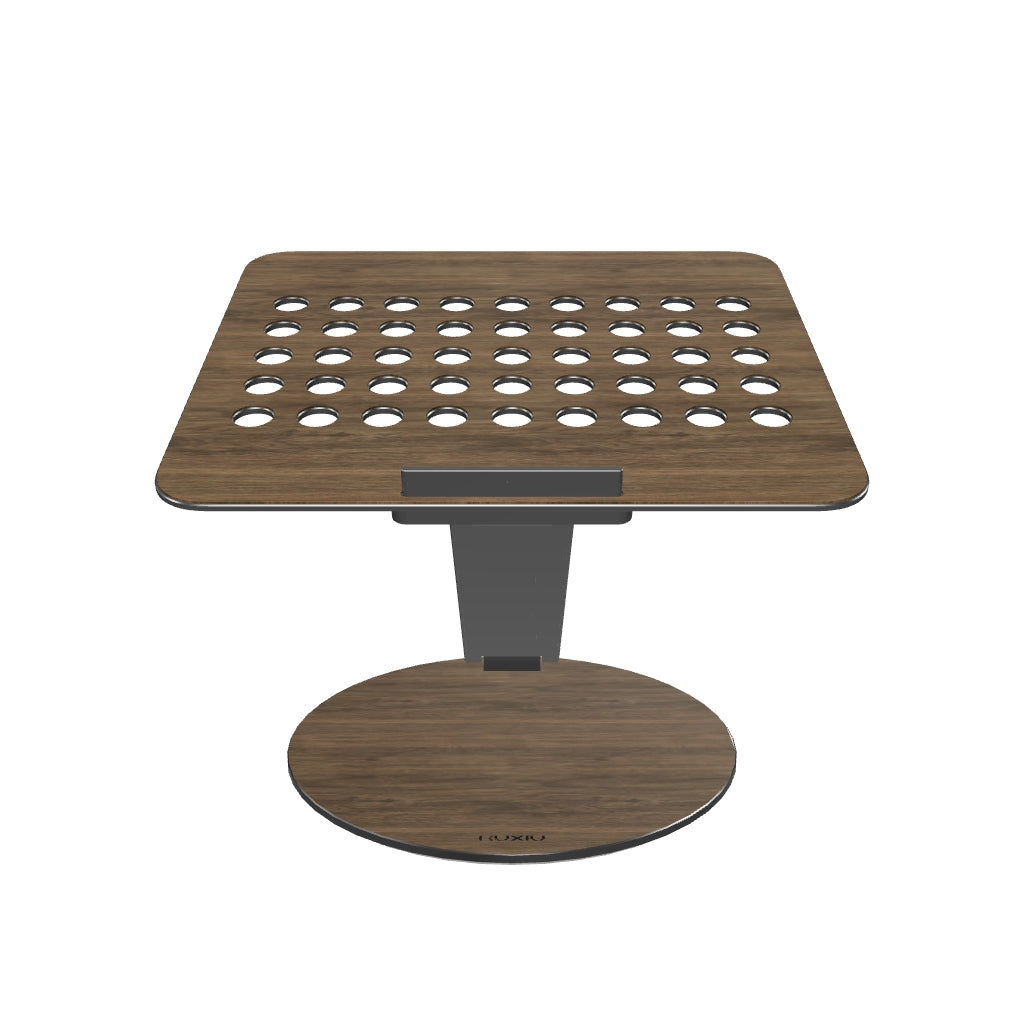 KUXIU X53 Supporto ergonomico per laptop con hub 8-in-1 integrato - Venatura del legno