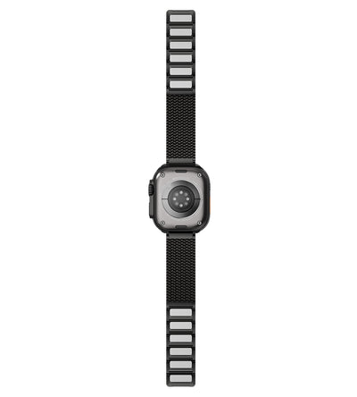 KUXIU Czarny stal nierdzewna magnetyczny pasek do Apple Watch