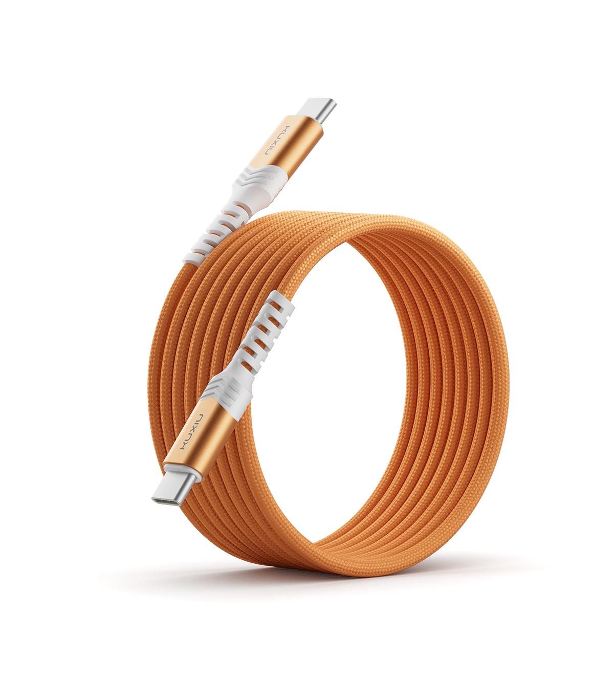 KUXIU 240W 4.92/1.5m Magnetic Auto-Coiling Cable - Cosmic Orange