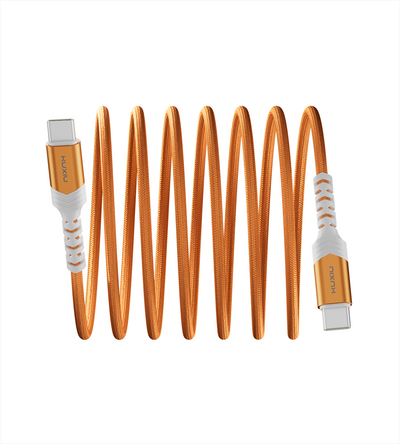 KUXIU 240W 4.92/1.5m Magnetic Auto-Coiling Cable - Cosmic Orange
