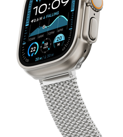 KUXIU Naturalna stal nierdzewna magnetyczna bransoleta do Apple Watch