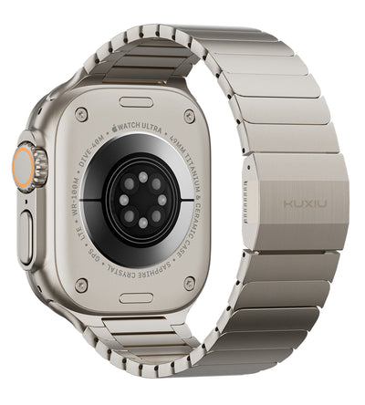 KUXIU Tali Apple Watch Magnetik Titanium Semula Jadi