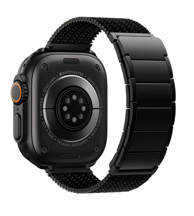 KUXIU Czarny stal nierdzewna magnetyczny pasek do Apple Watch