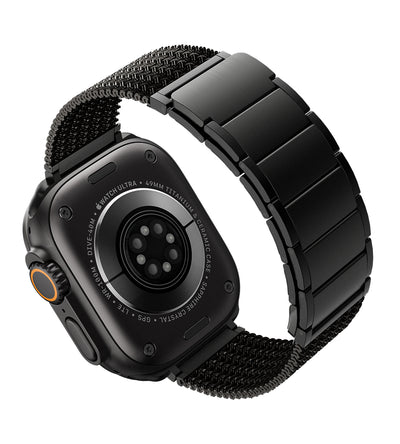 KUXIU Czarny stal nierdzewna magnetyczny pasek do Apple Watch