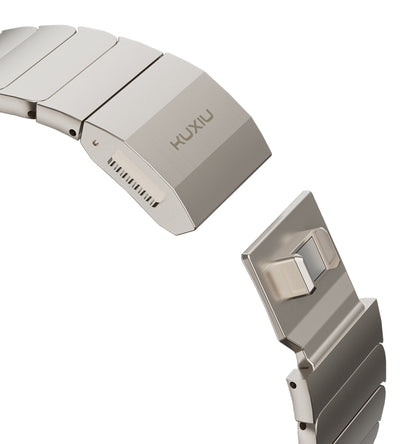 KUXIU Tali Apple Watch Magnetik Titanium Semula Jadi