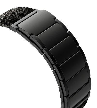 KUXIU Czarny stal nierdzewna magnetyczny pasek do Apple Watch