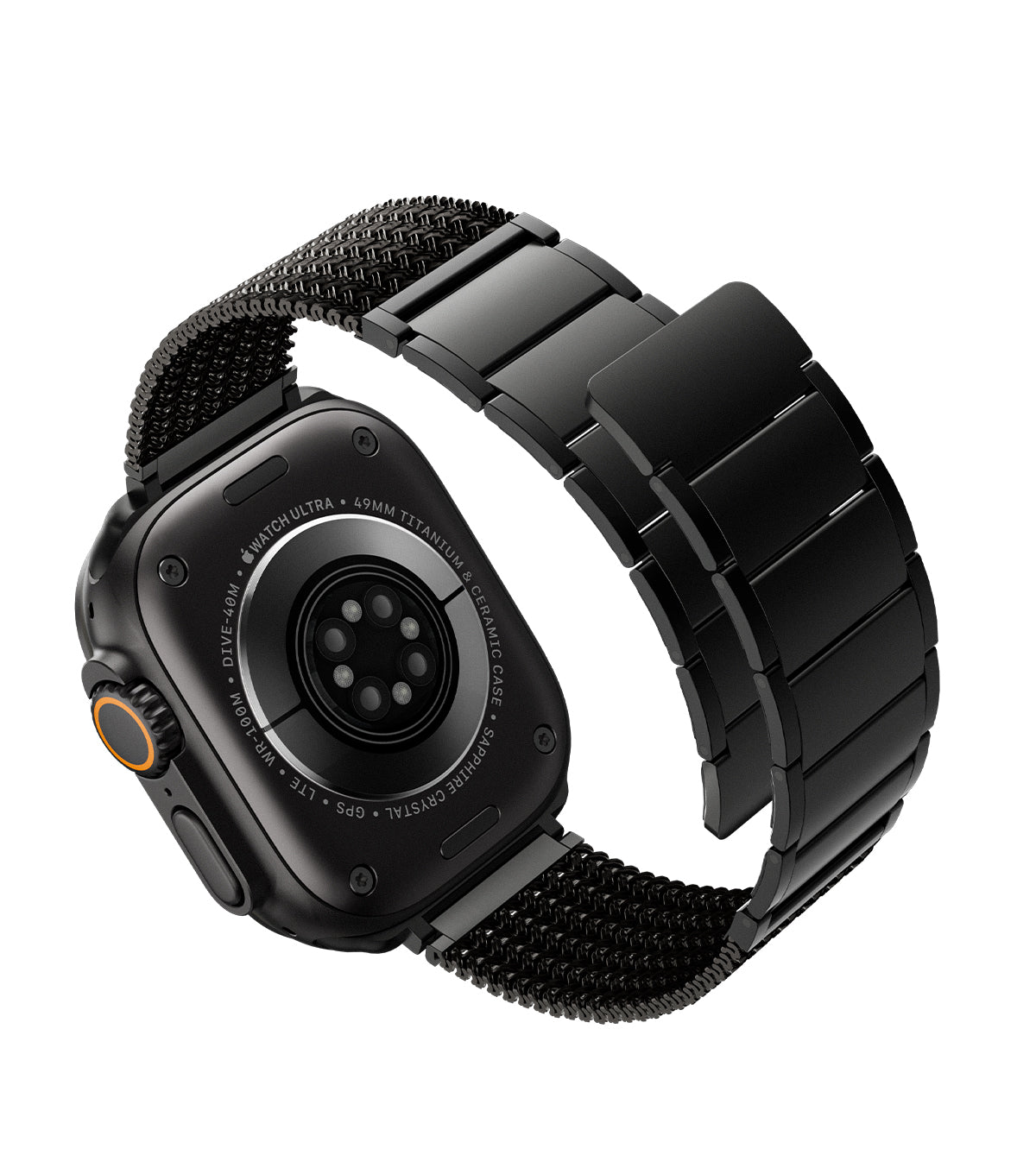 KUXIU Czarny stal nierdzewna magnetyczny pasek do Apple Watch