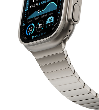 KUXIU Tali Apple Watch Magnetik Titanium Semula Jadi