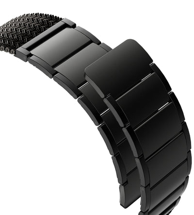 KUXIU Czarny stal nierdzewna magnetyczny pasek do Apple Watch