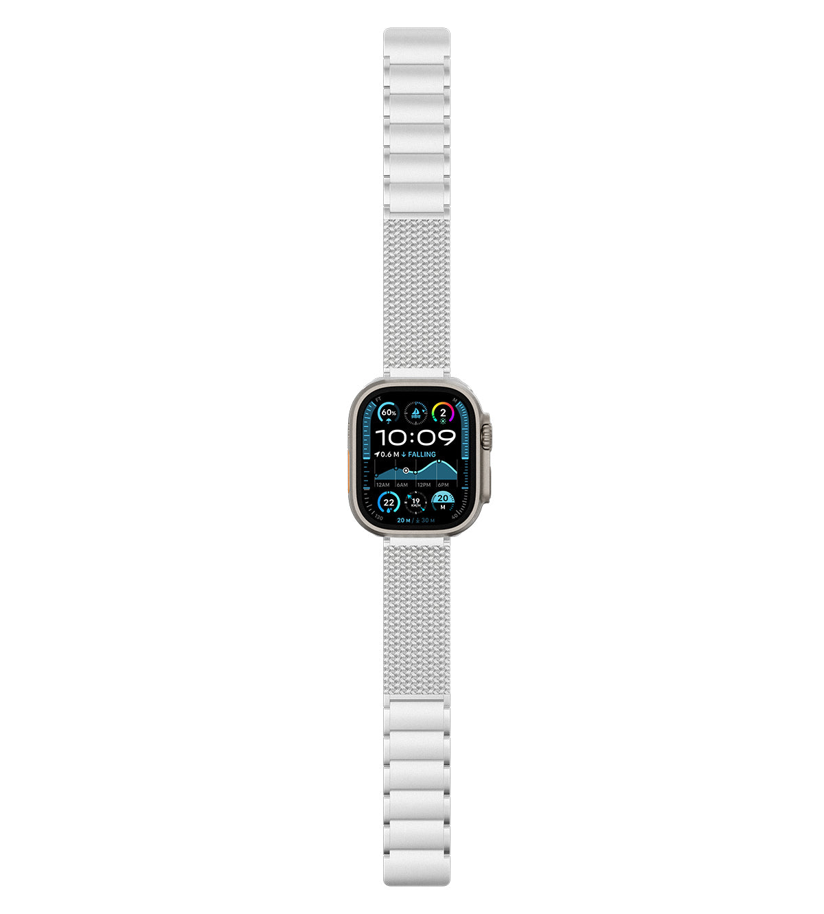 KUXIU Naturalna stal nierdzewna magnetyczna bransoleta do Apple Watch
