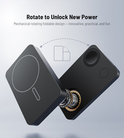 KUXIU K1 Ultra 10000mAh 25W Fast Charging 3-in-1 MagSafe Wireless Power Bank - Black