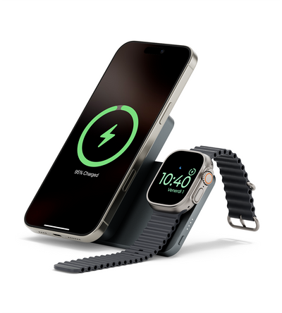 KUXIU K1 15W Schnellladender 3-in-1 MagSafe Powerbank - Grau