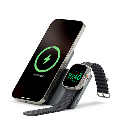 KUXIU K2 3-in-1 MagSafe Powerbank mit Qi2 15W Schnellladung - Grau