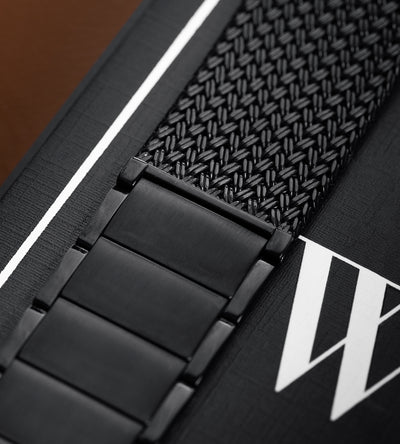 KUXIU Czarny stal nierdzewna magnetyczny pasek do Apple Watch