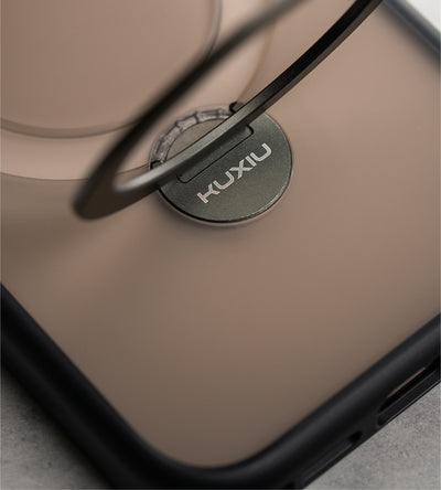 KUXIU Sarung Penyangga Fleksibel MagSafe Untuk iPhone - Hitam