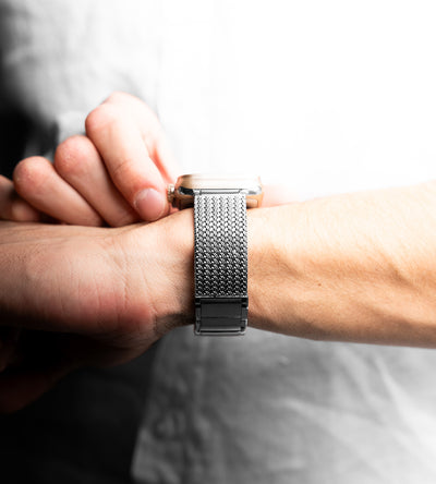 KUXIU Naturalna stal nierdzewna magnetyczna bransoleta do Apple Watch