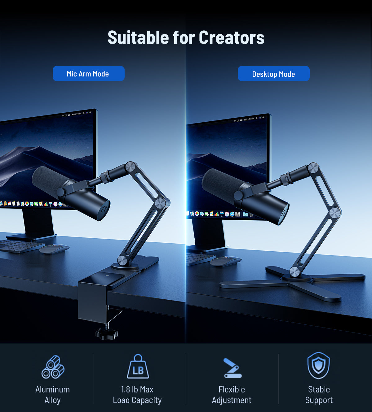 KUXIU X37 Foldable Mic Boom Arm