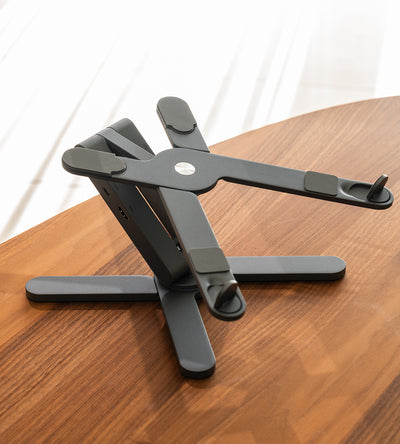 KUXIU X53 Mini soporte ergonómico para portátil con hub 8 en 1 integrado