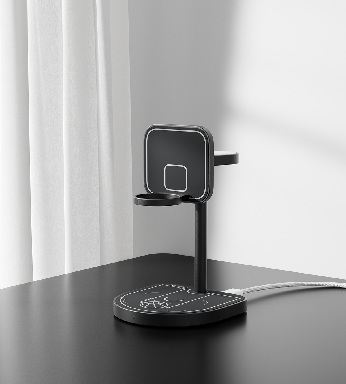 KUXIU X85 Turbo Qi2.2 25W 3-in-1 Creative Wireless Charging Station - Black