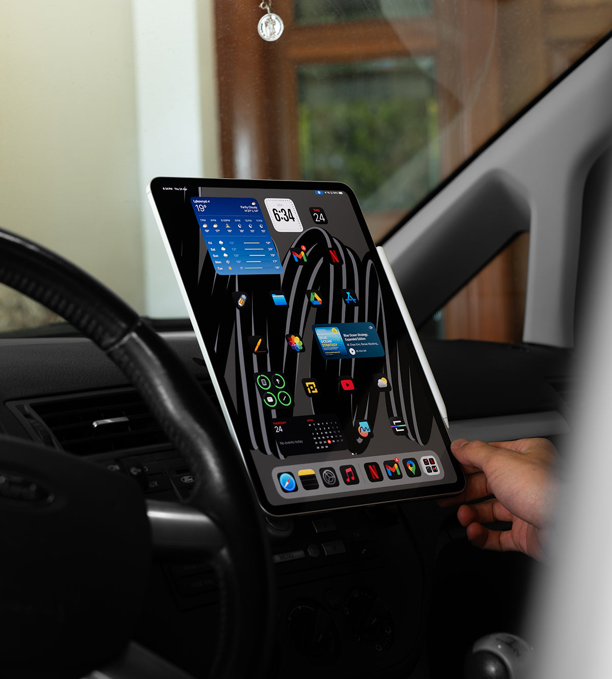 KUXIU X97 Pro MAX Soporte Magnético para iPad con Carga para Reposacabezas de Coche y Ventilación de Aire