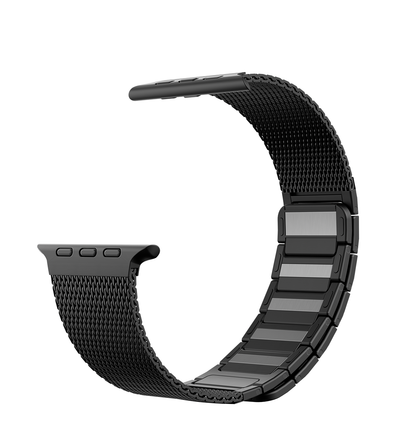 KUXIU Nero Bracciale Magnetico in Acciaio Inossidabile per Apple Watch