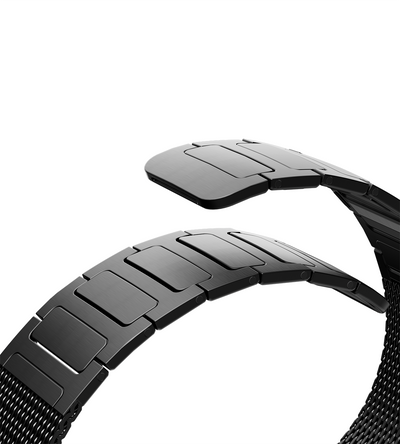 KUXIU Nero Bracciale Magnetico in Acciaio Inossidabile per Apple Watch