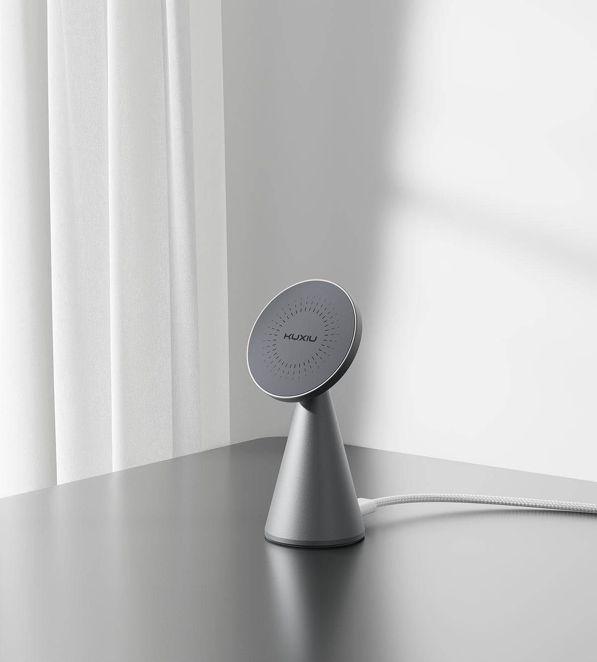KUXIU X1 Turbo 25W MagSafe skládací bezdrátový nabíjecí stojan - Šedá