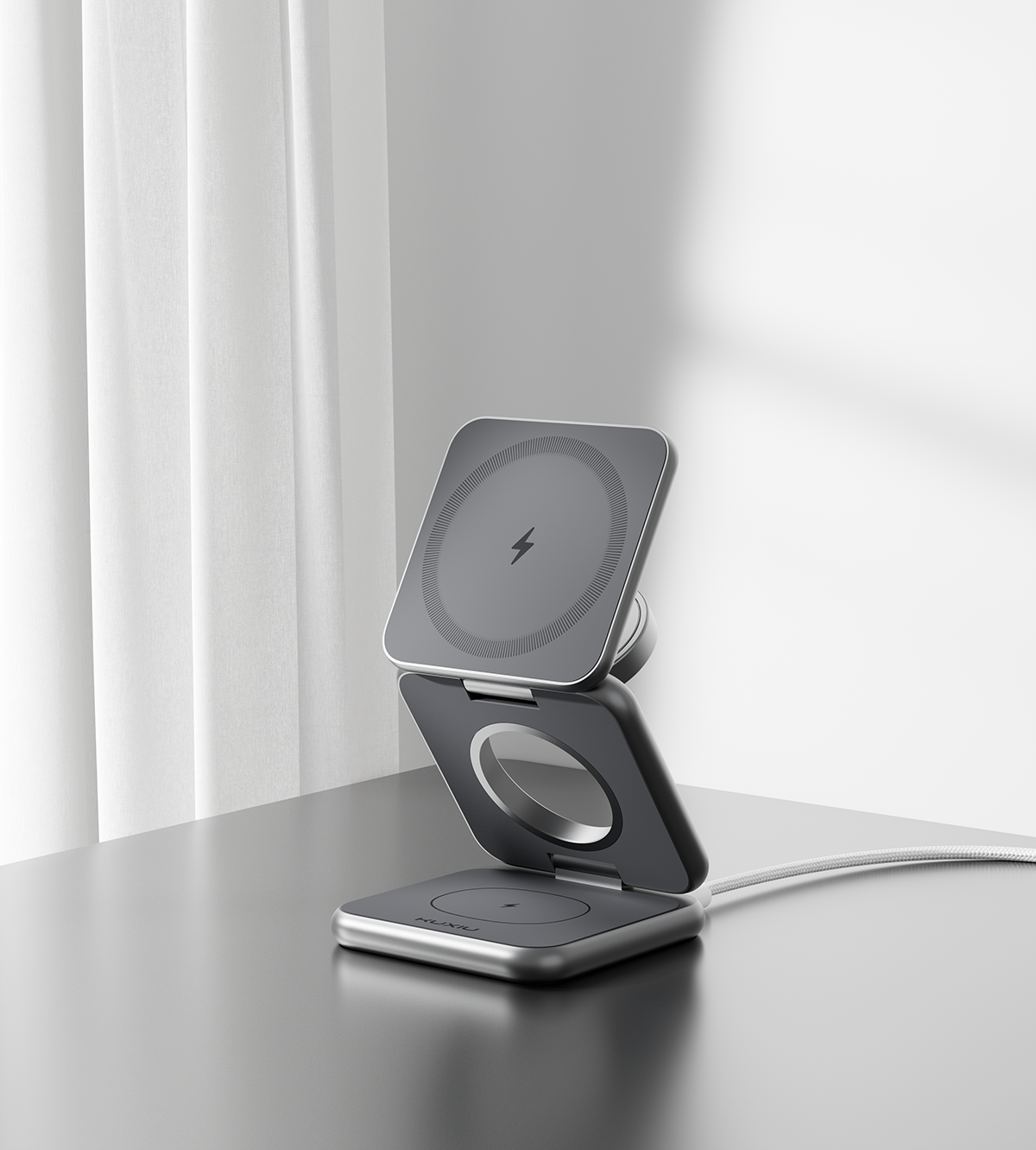 KUXIU X40G 3-in-1 Foldable Charging Stand for Google Devices