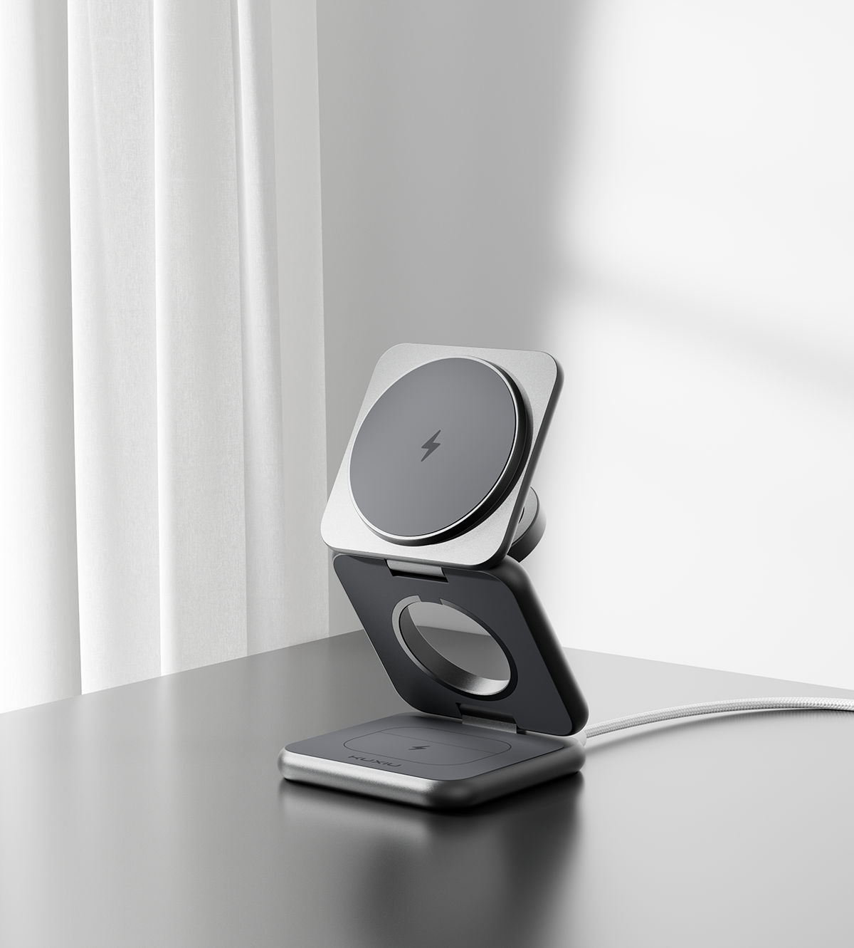 KUXIU X40 3-In-1 Foldable Magnetic Wireless Charging Station for Samsung