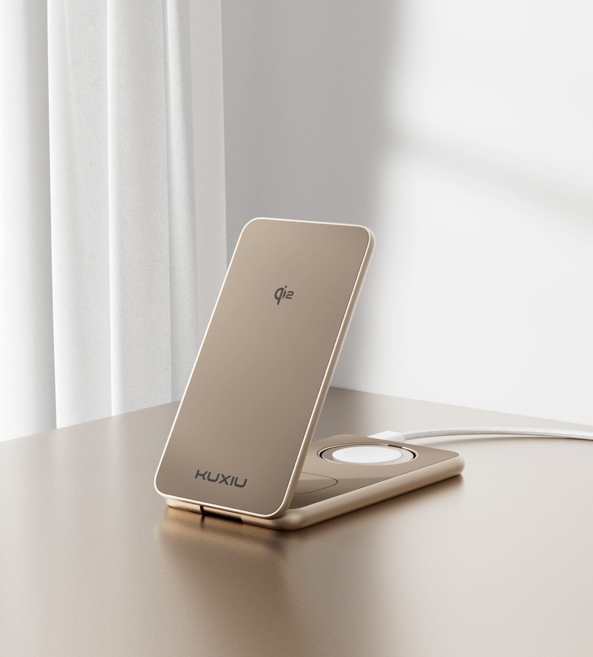 KUXIU X41Q Qi2 Certifikovaný 3-v-1 MagSafe Skládací Nabíjecí Stojan