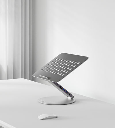 KUXIU X53 Ergonomischer Laptopständer mit integriertem 8-in-1-Hub