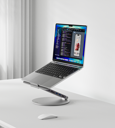 KUXIU X53 Ergonomischer Laptopständer mit integriertem 8-in-1-Hub