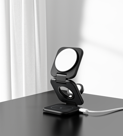KUXIU X55Plus 3-In-1 Foldable Magnetic Wireless Charger & Stand Kit